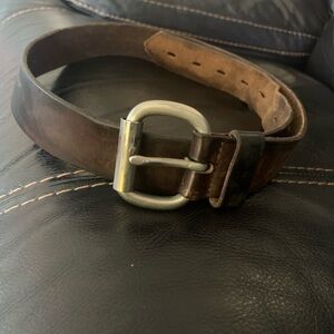 Abercrombie & Fitch Genuine Dark Brown Leather Belt